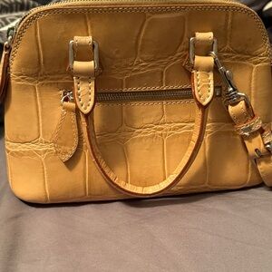 Dooney & Bourke Tan Crocodile-Embossed Mini Bag